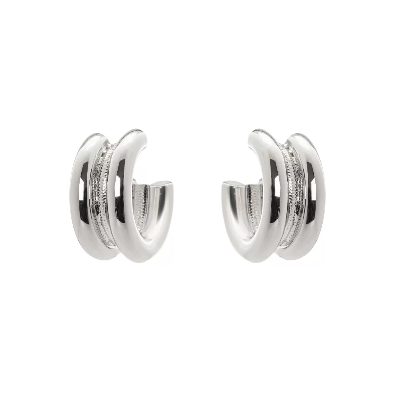 Boucles d'Oreille Double Cercle Dorées - Inspiration Reine Cléopâtre par Perno&Sodini