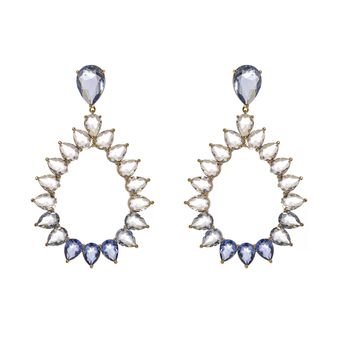 Boucles d'oreilles raffinées en goutte creuse avec pendentifs ajourés - Style Sodini Perno