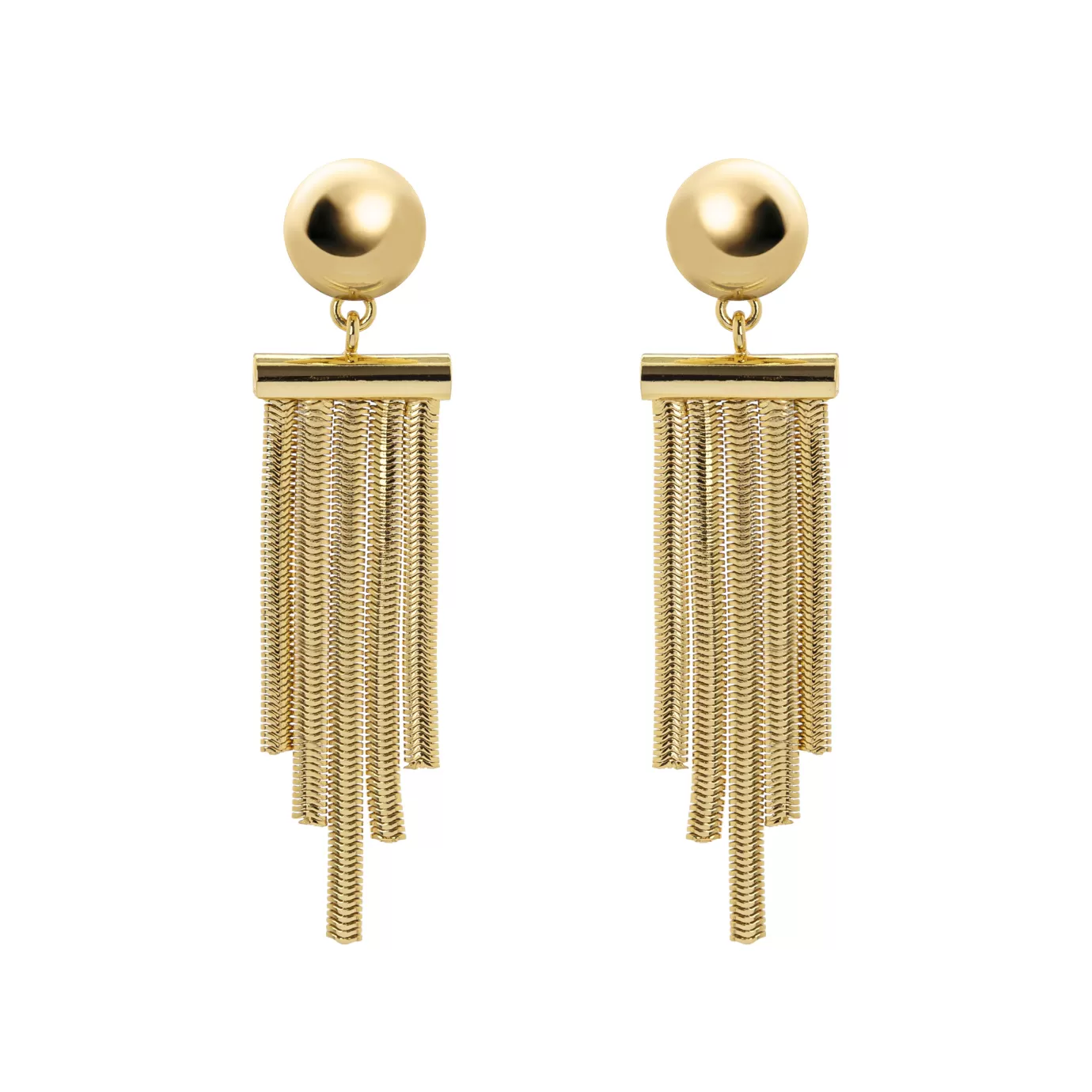 Boucles d'oreilles Perno Sodini - Design barrette moderne avec frange Cléopâtre, inspiration égyptienne pour une élégance intemporelle
