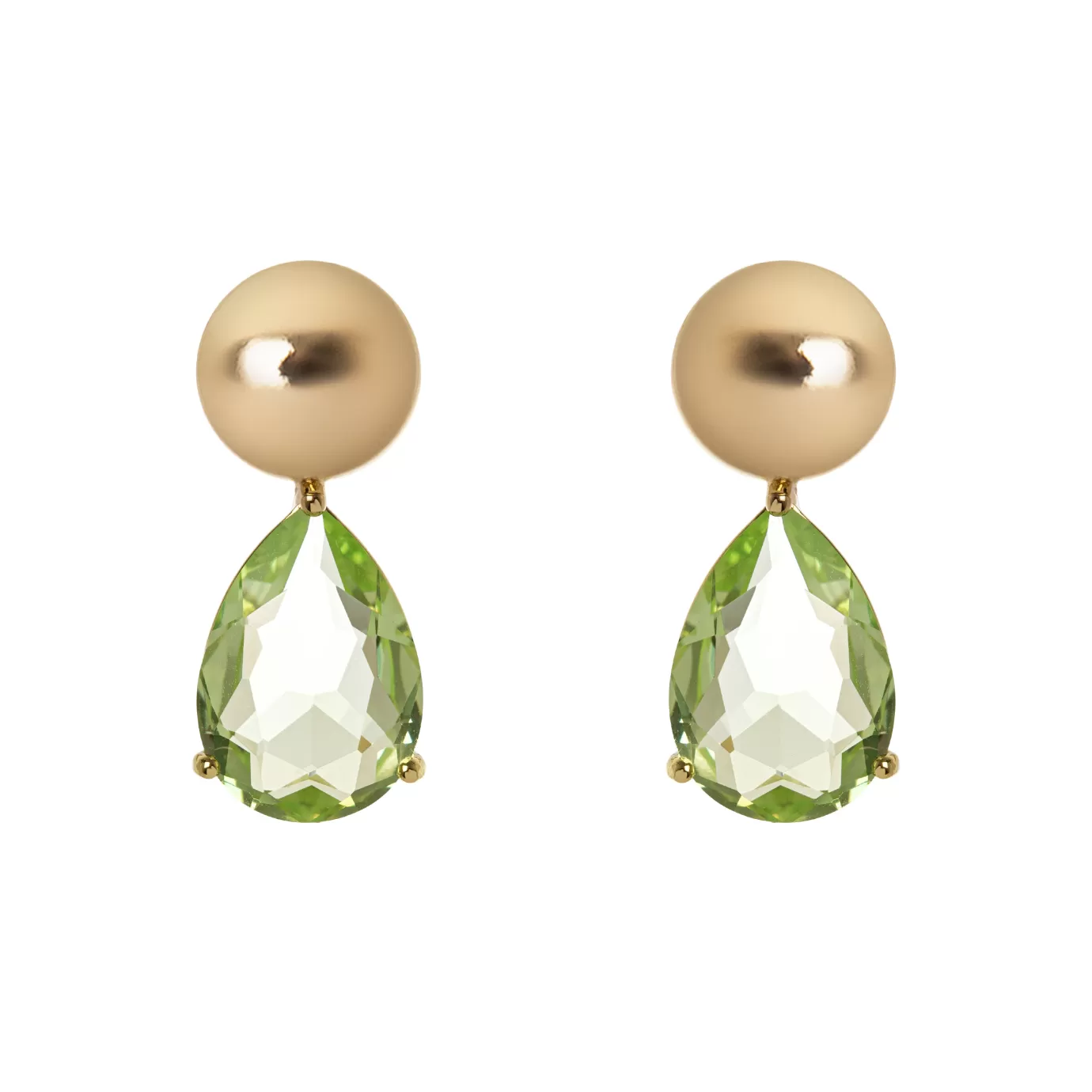Boucles d'oreilles Perno>Sodini - Design élégant calotte et goutte façon lustre cristal