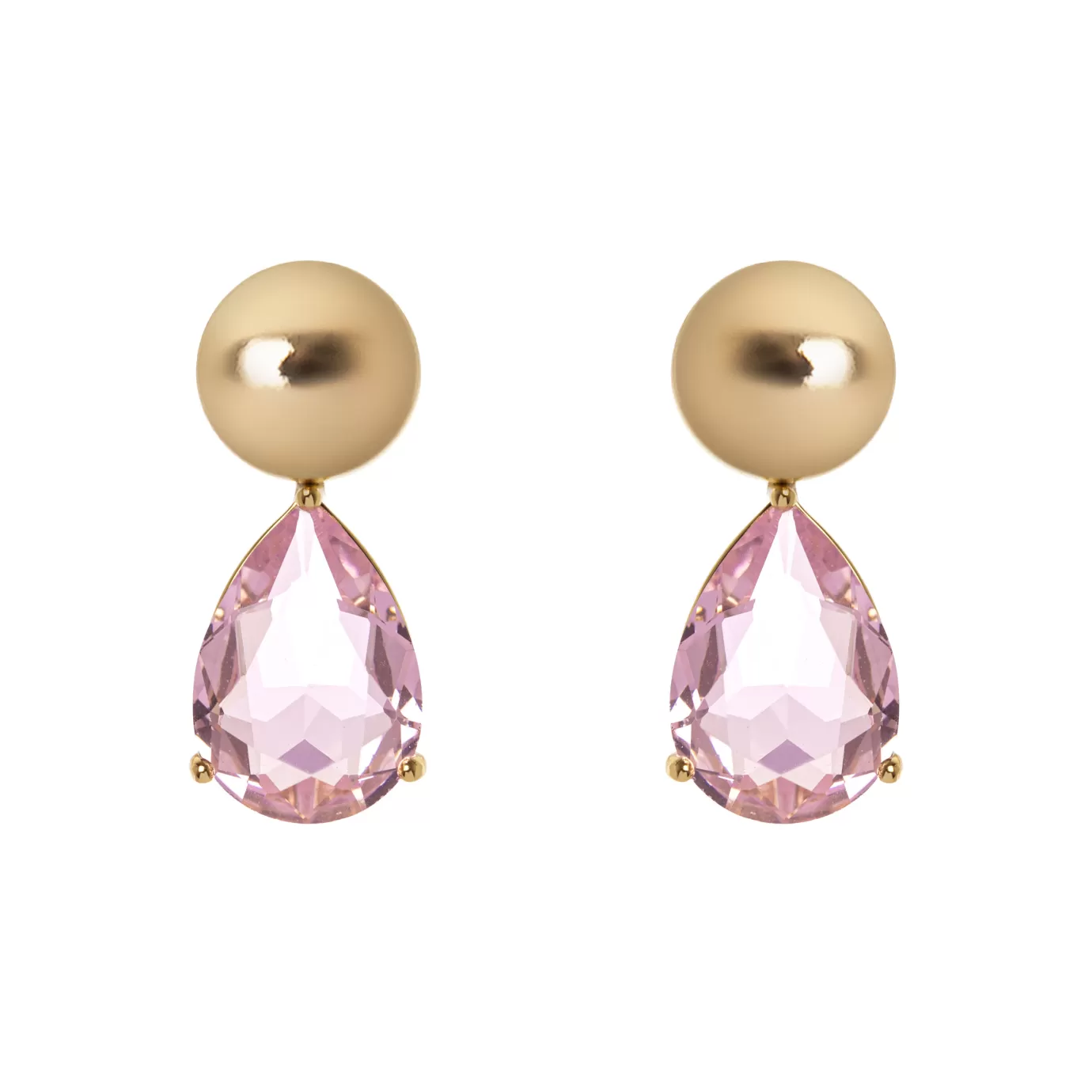 Boucles d'oreilles Perno>Sodini - Design élégant calotte et goutte façon lustre cristal