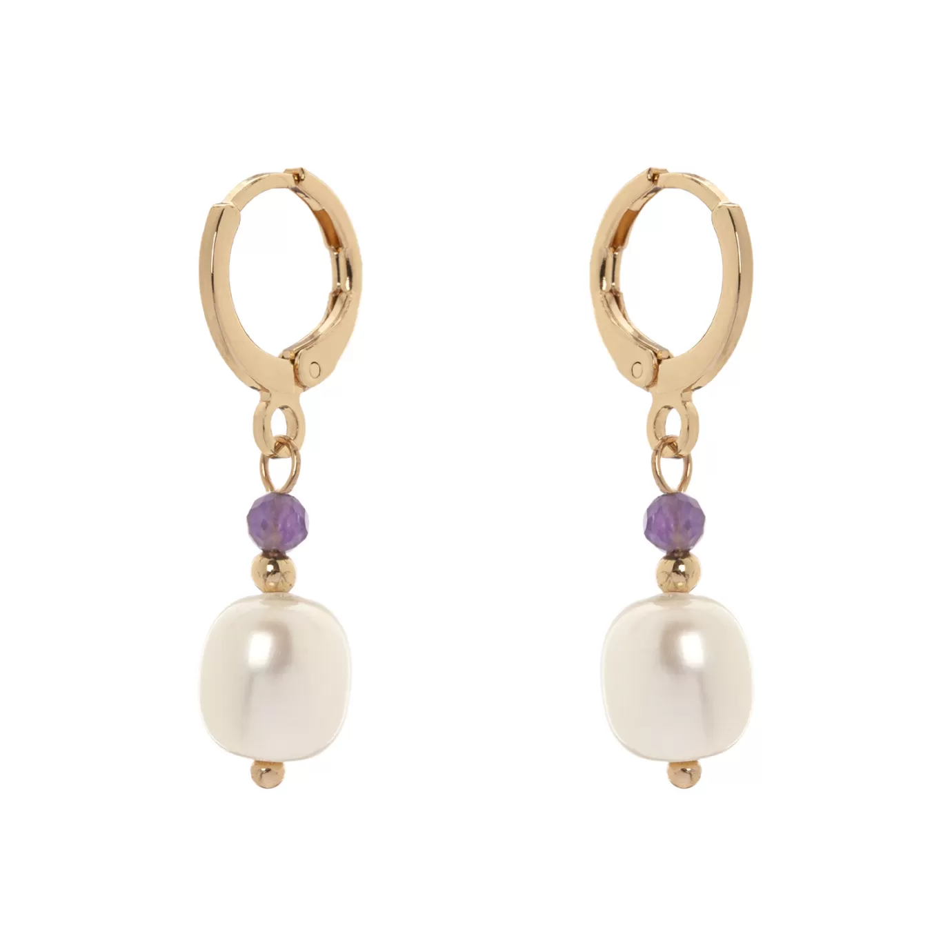 Boucles d'oreilles Sodini - Cercle doré avec perle baroque et inspiration balinaise, création artisanale pour élégance intemporelle