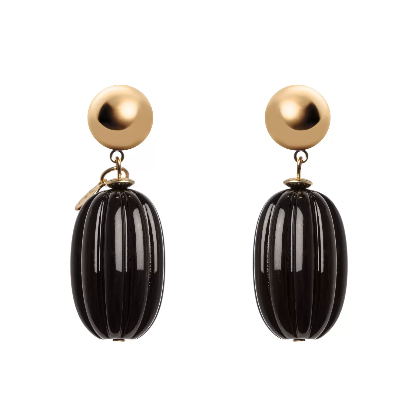 Boucles d'oreilles olives plissées Sodini - Élégance suspendue au design organique