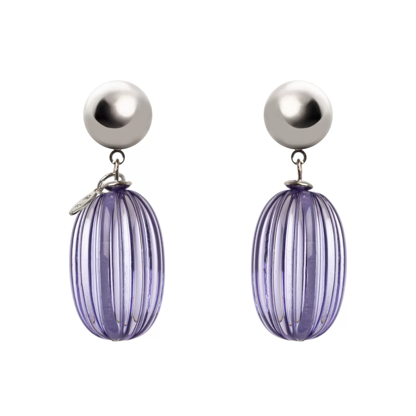 Boucles d'oreilles olives plissées Sodini - Élégance suspendue au design organique