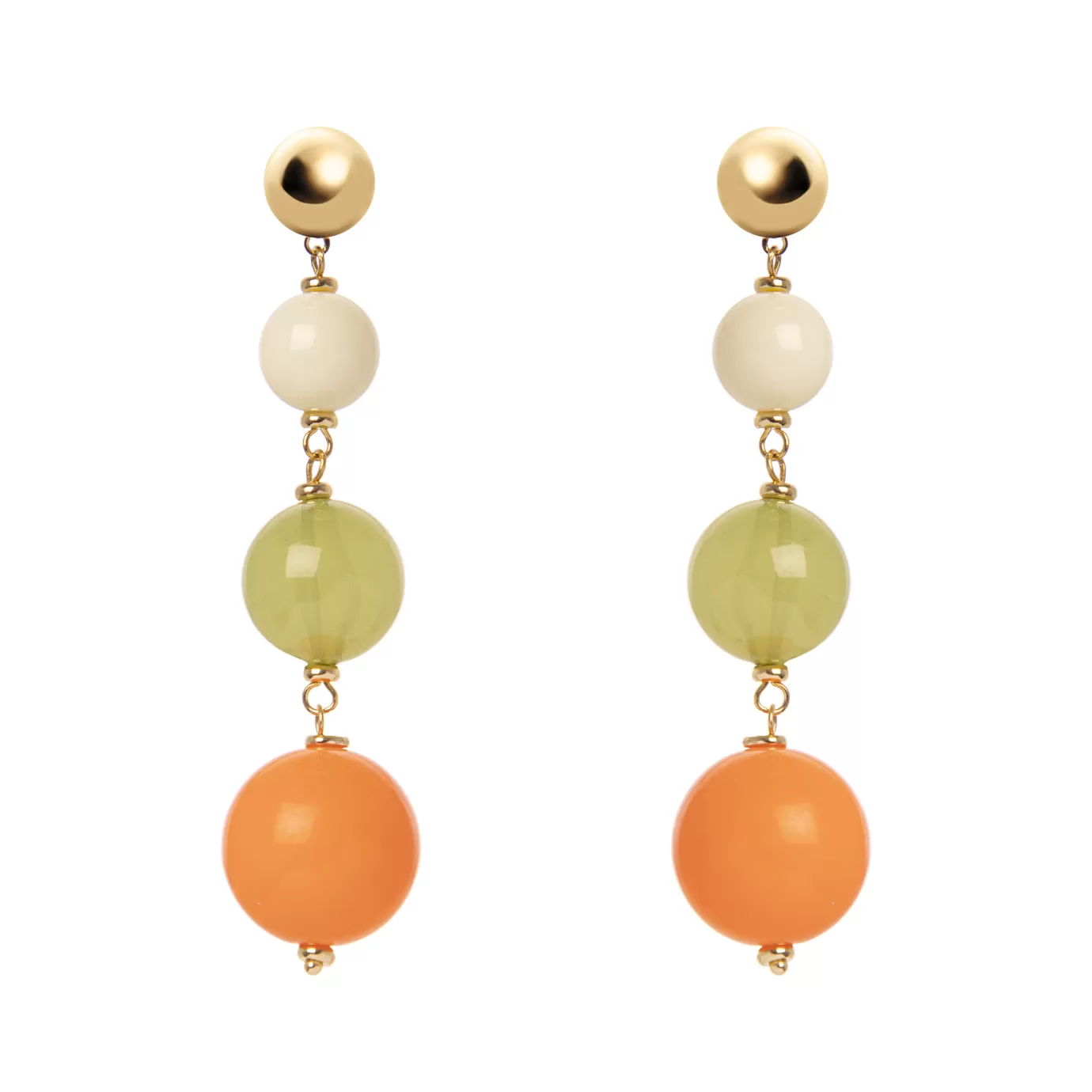 Boucles d'oreilles élégantes à triple pendentif floral - Collection Bloom par Perno Sodini