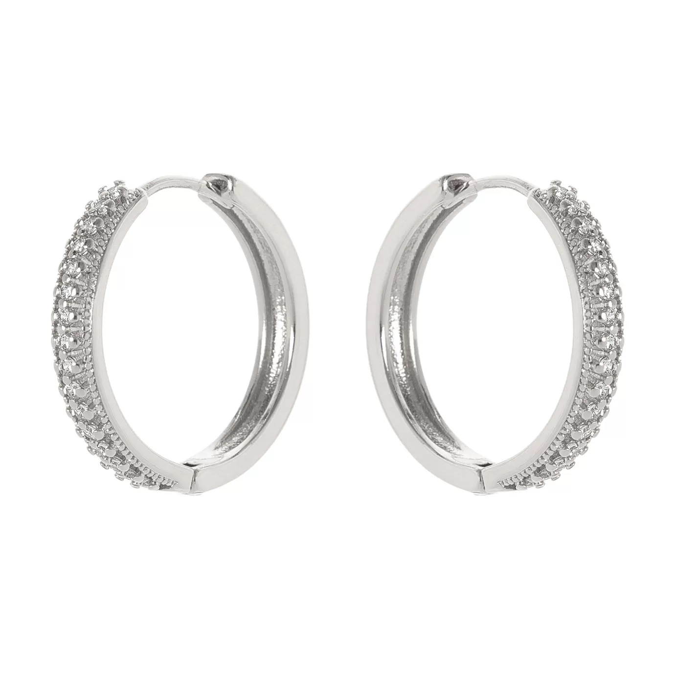Boucles d'oreilles grand cercle éclatant avec cristaux étincelants Malibu - Élégance bohème par Perno & Sodini