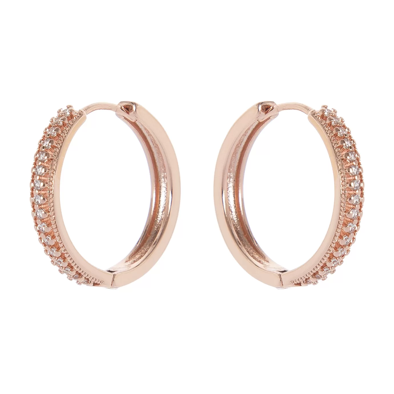 Boucles d'oreilles grand cercle éclatant avec cristaux étincelants Malibu - Élégance bohème par Perno & Sodini