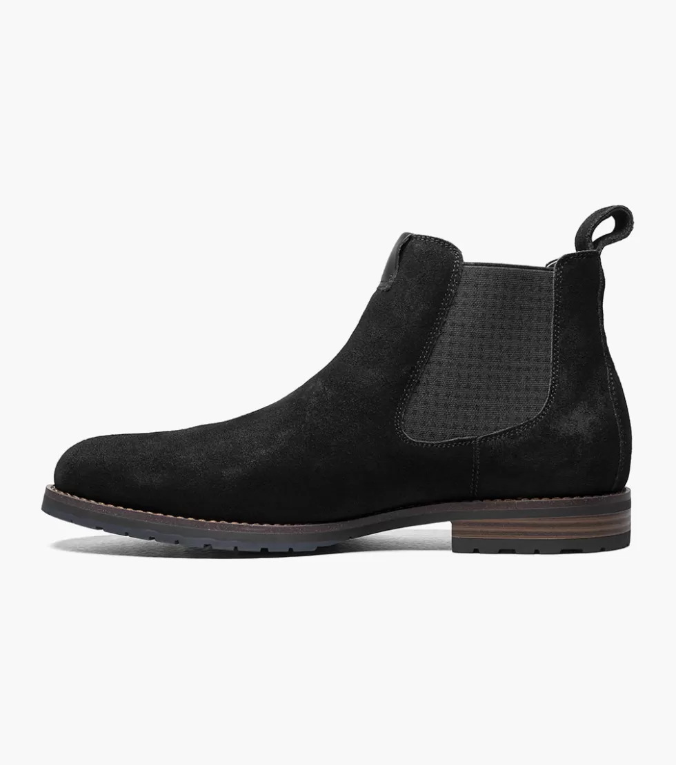 Bottes Stacy Adams Osgood en daim noir ébène - Élégantes chaussures tendance pour look sophistiqué