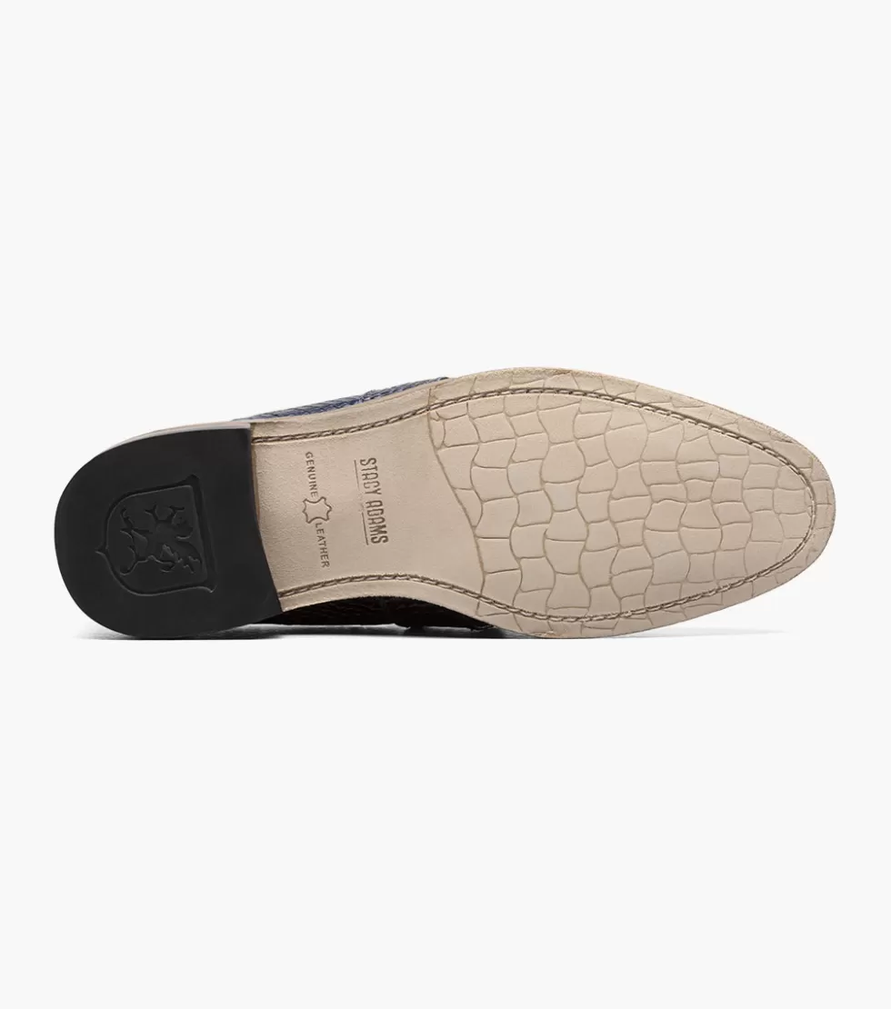 Stacy Adams Pacetti - Chaussures Élégantes en Cuir Bleu | Boutique Exclusive