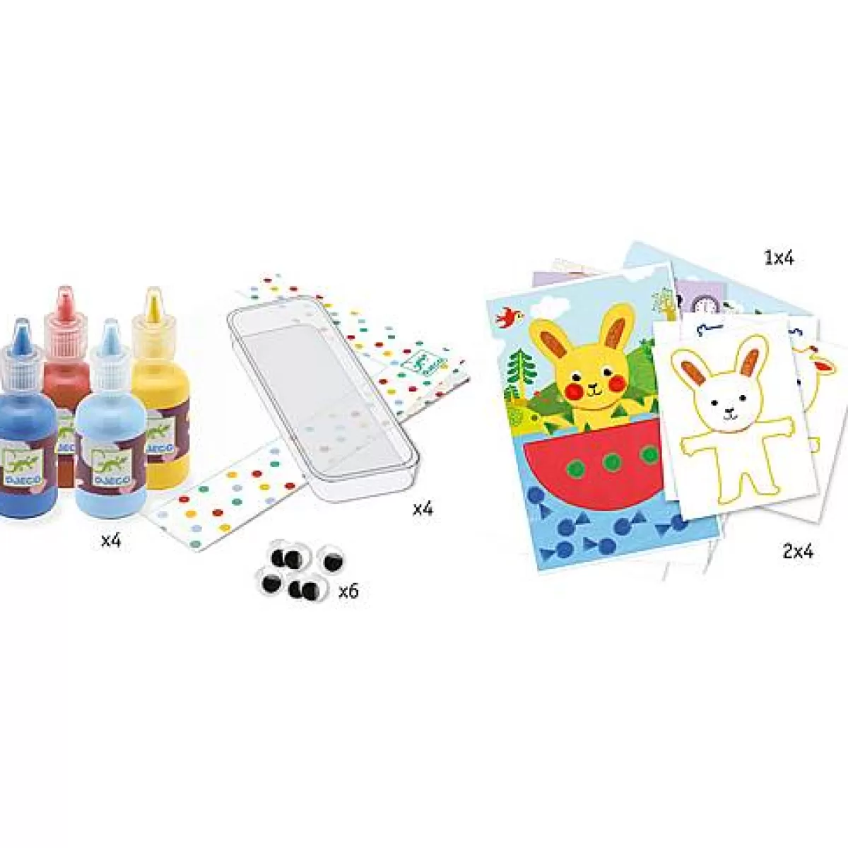 Djeco - Coffret Artistique Doudous Voyageurs | Activités Créatives 3-6 Ans | Exploration Ludique