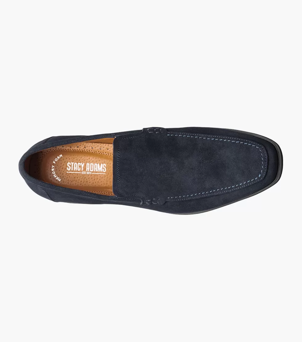 Chaussures Stacy Adams Pelton en Daim Bleu Marine - Élégance Urbaine