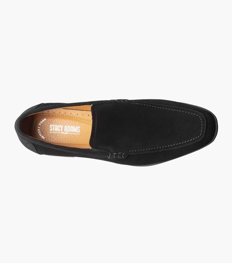 Chaussures habillées Stacy Adams Pelton-II en daim noir - Collection Élégance Premium