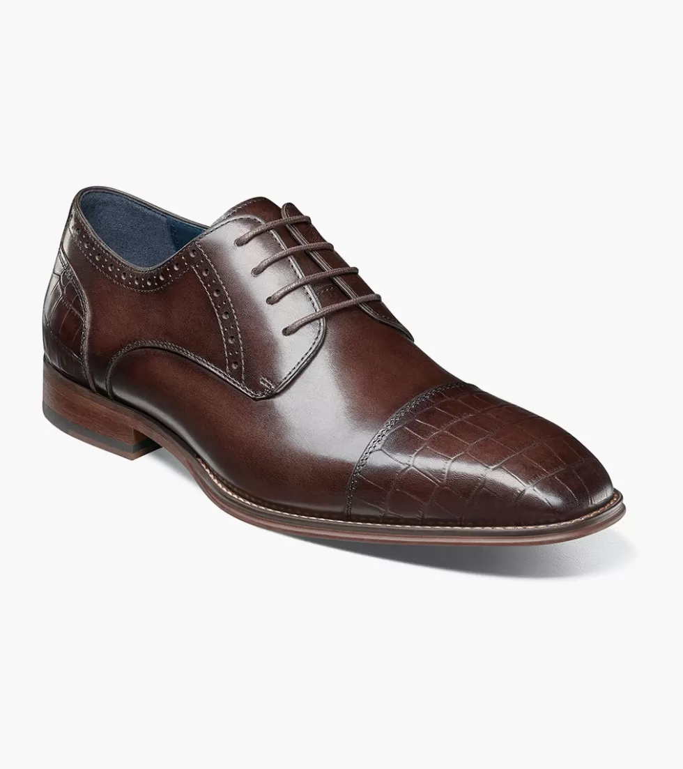 Stacy Adams Penley - Chaussures Classiques en Cuir Marron Profond avec Détails Raffinés (Édition Limitée)