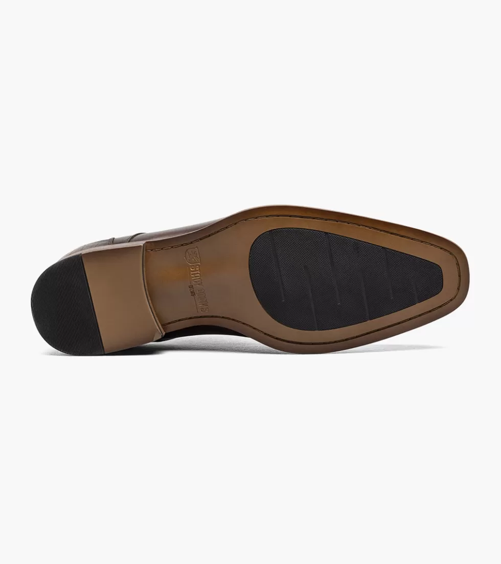 Stacy Adams Penley - Chaussures Classiques en Cuir Marron Profond avec Détails Raffinés (Édition Limitée)