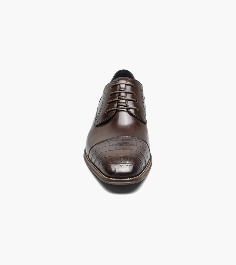 Stacy Adams Penley - Chaussures Classiques en Cuir Marron Profond avec Détails Raffinés (Édition Limitée)