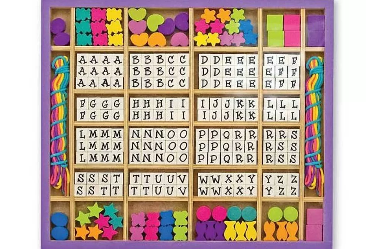 Perles Alphabet Éducatives en Bois Massif - Jeu Créatif Enfant Melissa & Doug - Prix Réduit!