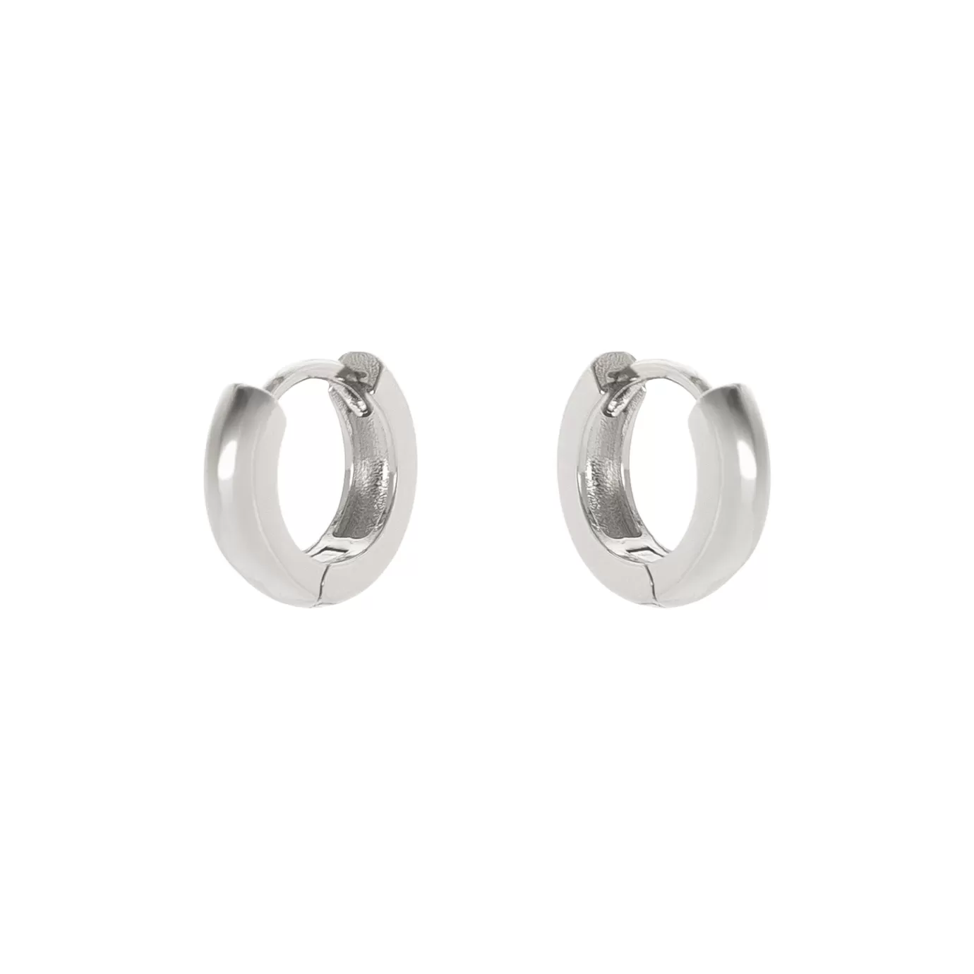 Boucles d'oreilles élégantes semi-circulaires - Modèle Malibu par Perno-Sodini - Design intemporel en métal poli pour un look raffiné