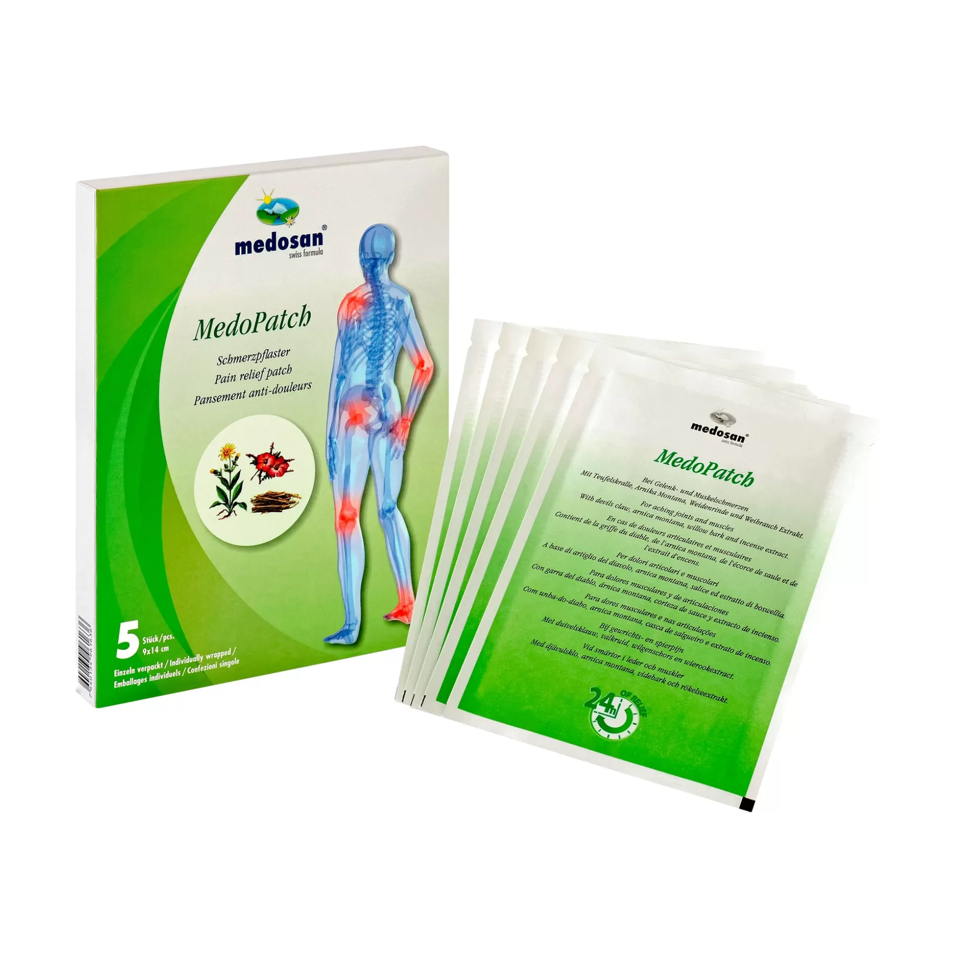 Médicament Antidouleur MEDOSAN - Boîte pratique de 5 comprimés pour trousse médicale maison
