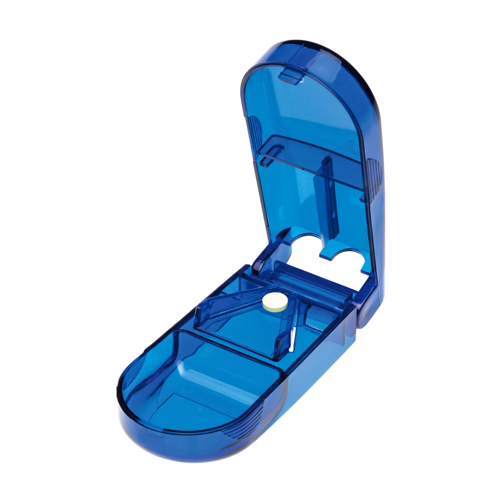 Étui à Comprimés Ergonomique avec Découpeur Intégré - Solution Compacte pour un Partage Sécurisé