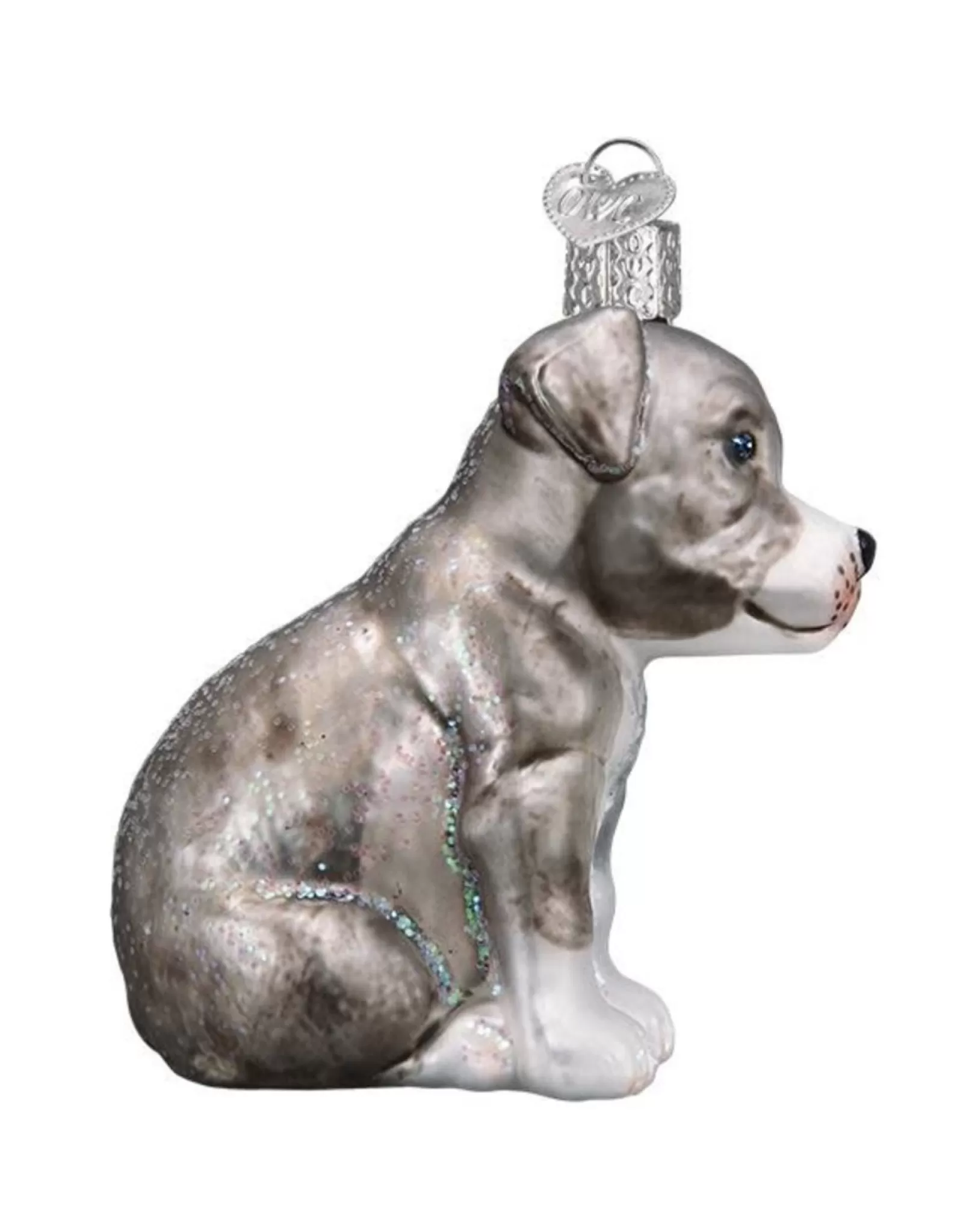 Décoration de Noël Authentique - Bébé Pitbull Mignon en Boule à Neige