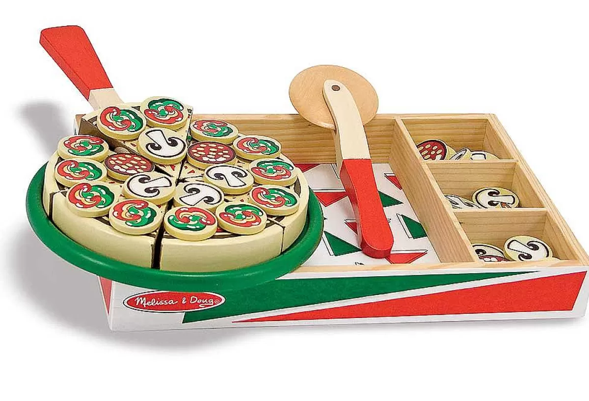 Jouet Pizza Éducatif en Bois Massif - Cuisine Créative pour Enfants (Promo Limitée)