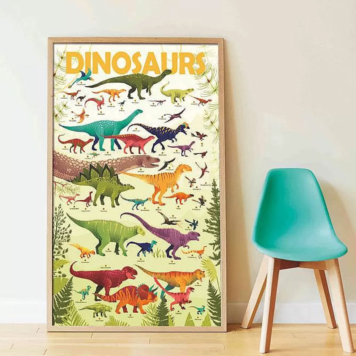 Poster Éducatif Dinosaures - Kit Autocollants Interactif pour Enfants (Collection Découverte Préhistorique)