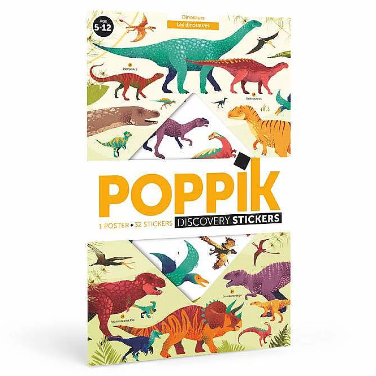 Poster Éducatif Dinosaures - Kit Autocollants Interactif pour Enfants (Collection Découverte Préhistorique)