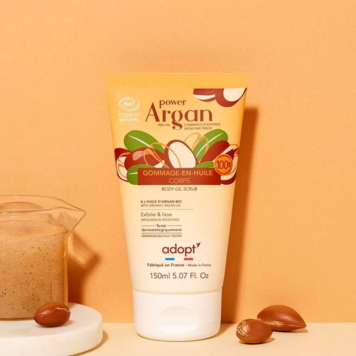 Gommage Éclat à l’Huile d'Argan Intense - Soin Renovateur Adopt