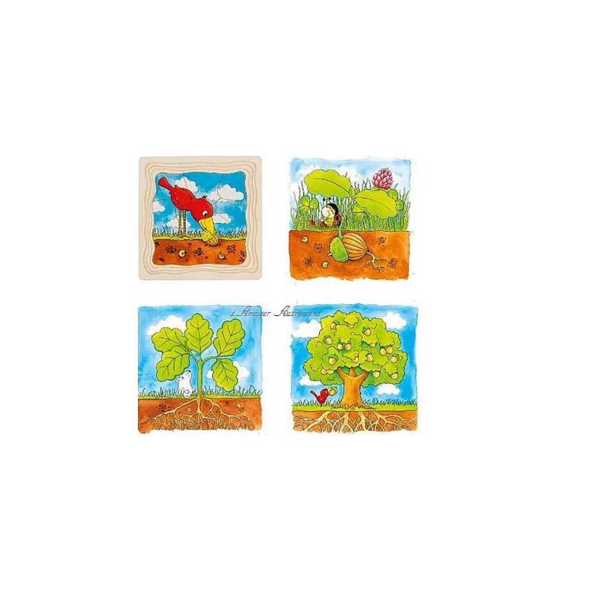 GOKI - Puzzle Éducatif Arbre à Vélo pour Enfants | Créativité Ludique en Bois
