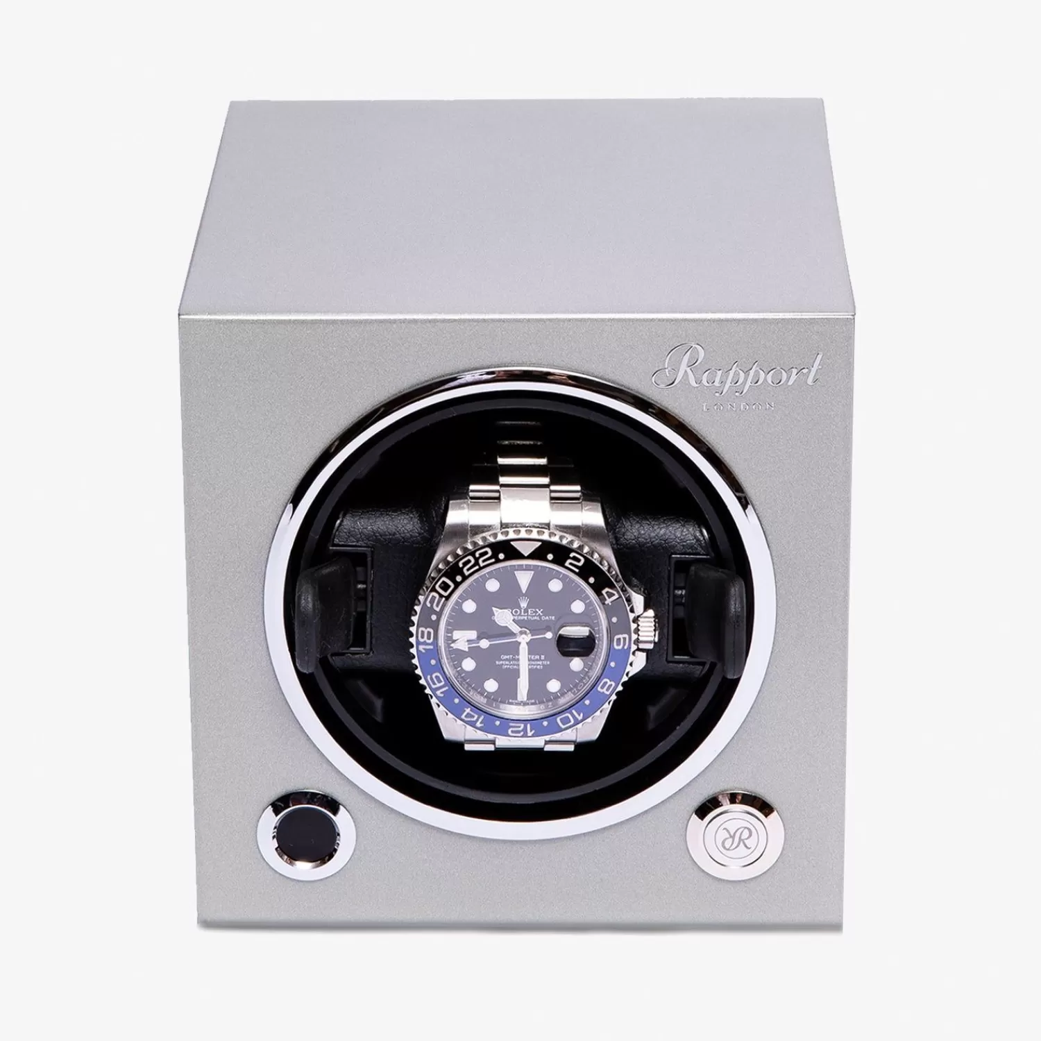 Écrin rotatif Alkemistry Rapport Evo pour montre unique - Finition platine argenté en édition exclusive