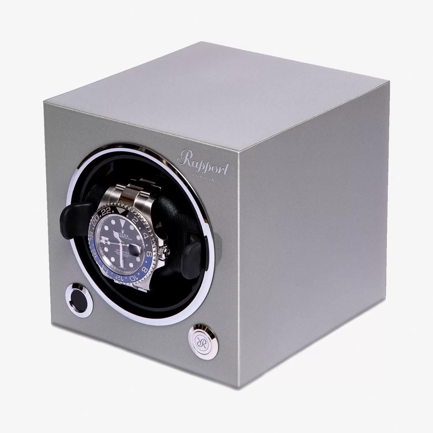 Écrin rotatif Alkemistry Rapport Evo pour montre unique - Finition platine argenté en édition exclusive