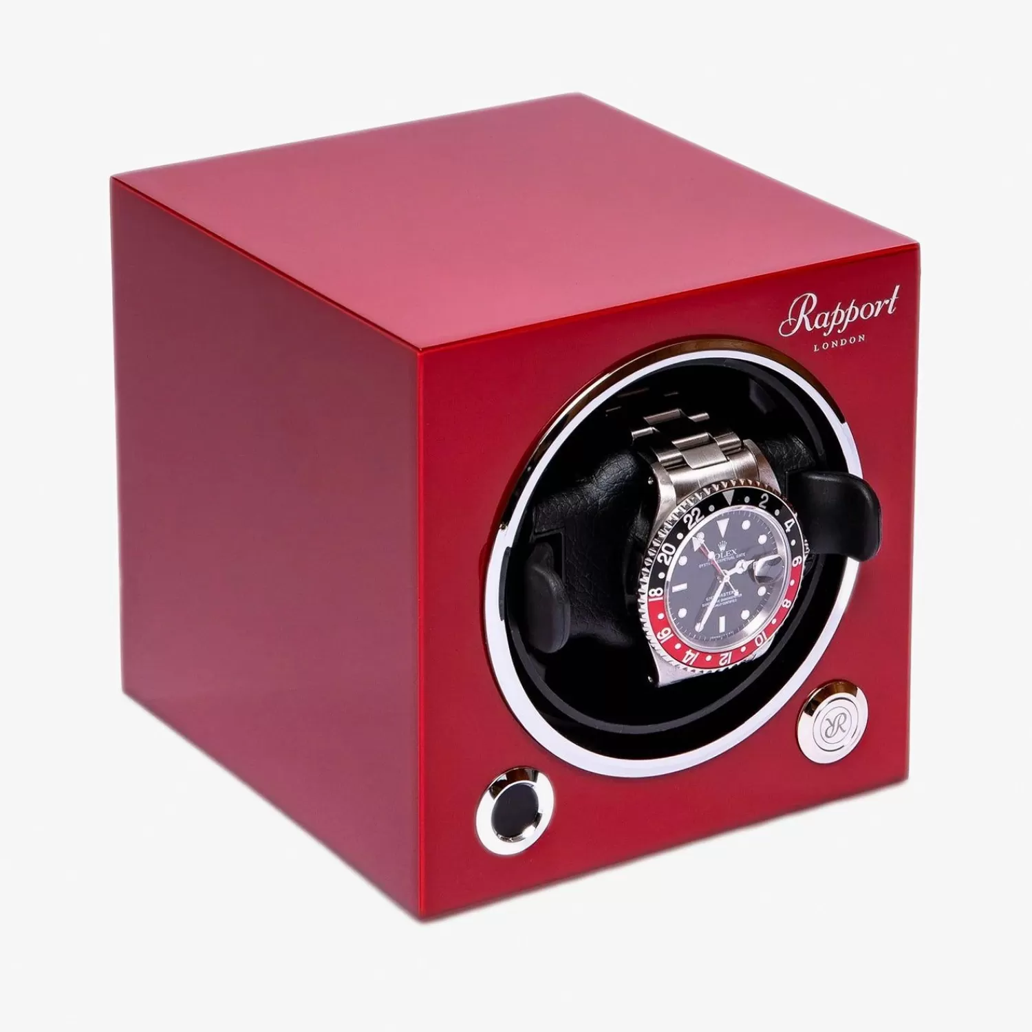 Tourne-montre individuel Alkemistry Rapport Evo - Design élégant en rouge vif (Boîtier automatique premium)