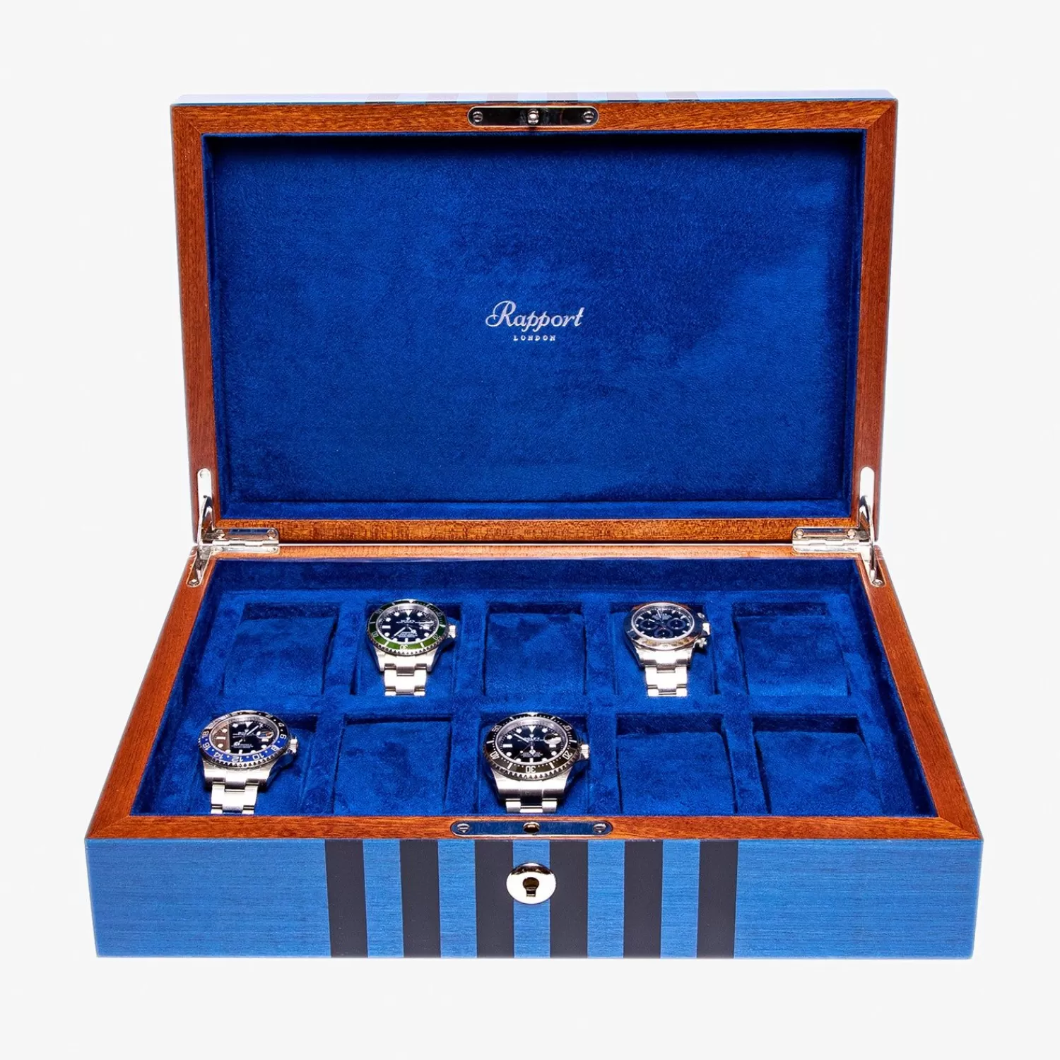 Écrins à Montres Alkemistry Labyrinthe - Coffret 10 Pièces Bleu Saphir en Promotion Éclair