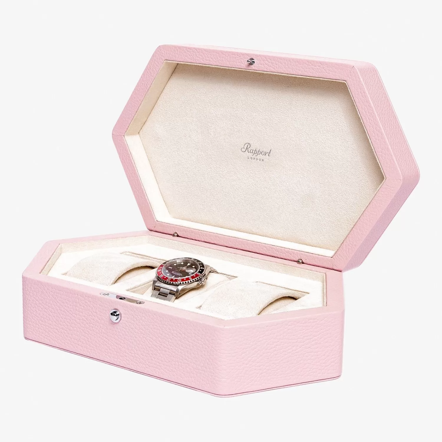 Écrin à montres vintage Portobello rose - Boîte élégante Alkemistry Rapport avec rangement pratique & charme rétro (Prix doux)