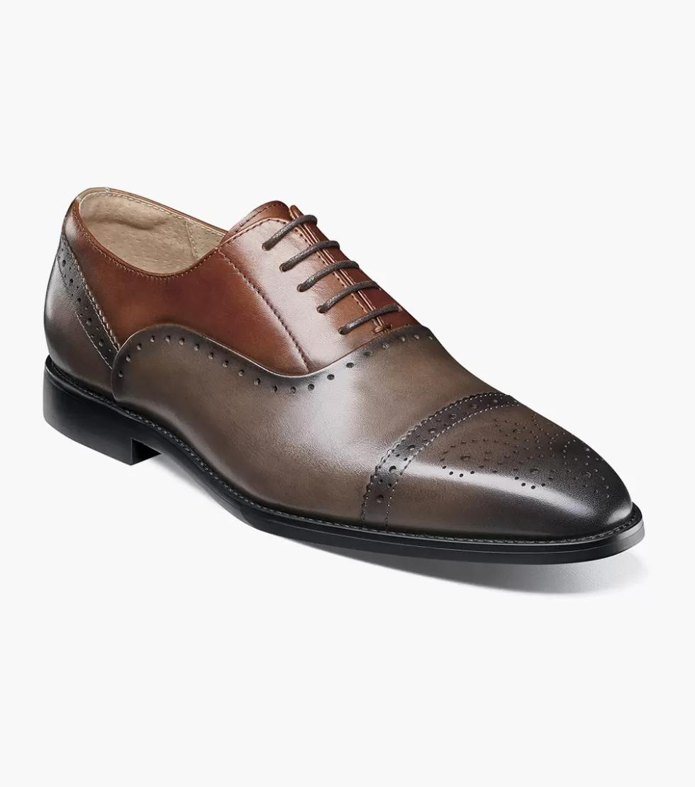 Chaussures Stacy Adams Reynolds en cuir souple - Gris Nuancé avec motifs dynamiques | Découvrez l'élégance urbaine !