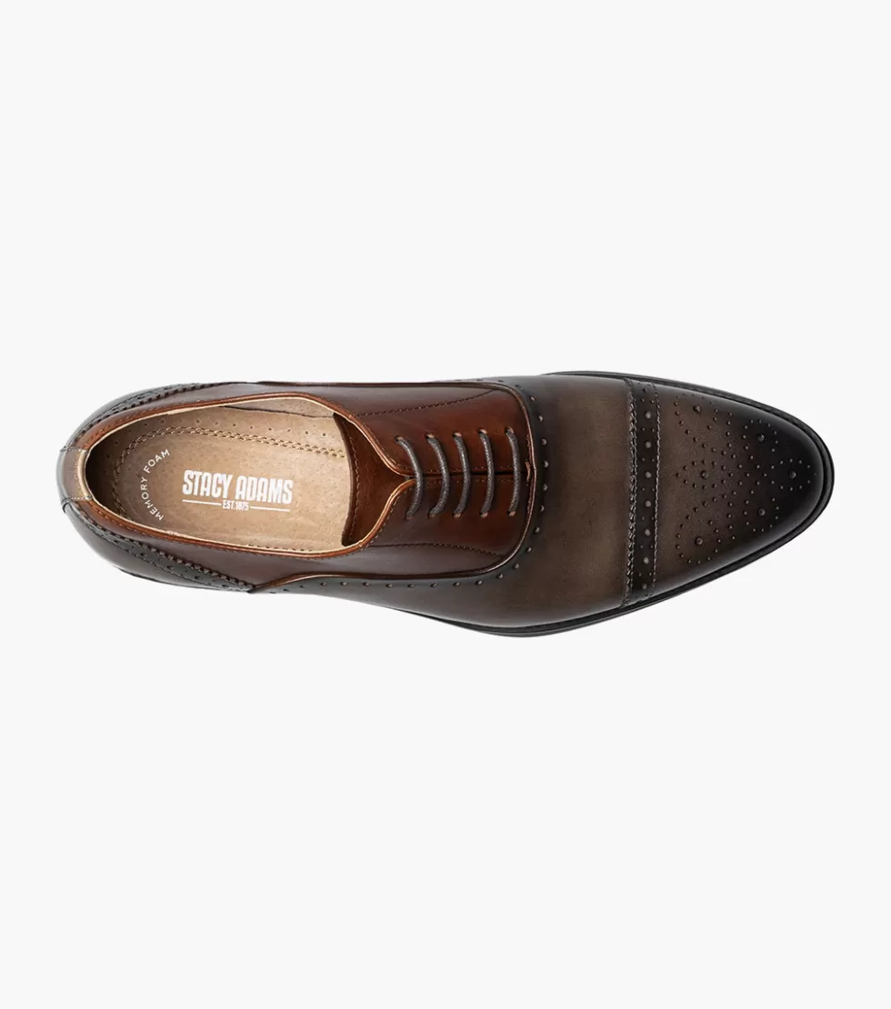 Chaussures Stacy Adams Reynolds en cuir souple - Gris Nuancé avec motifs dynamiques | Découvrez l'élégance urbaine !