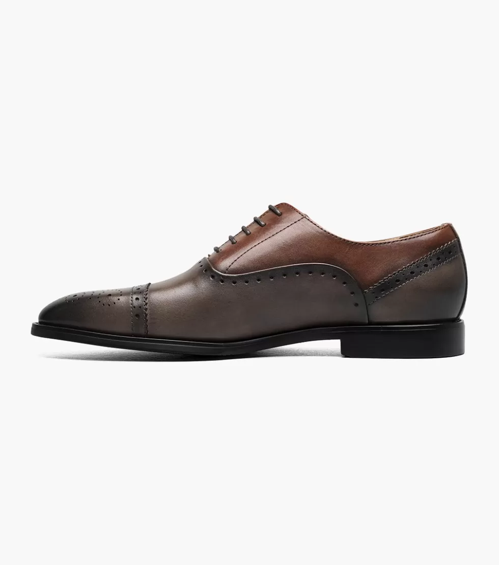 Chaussures Stacy Adams Reynolds en cuir souple - Gris Nuancé avec motifs dynamiques | Découvrez l'élégance urbaine !