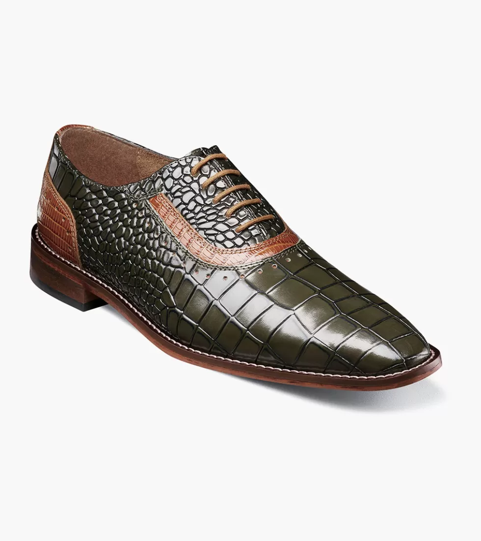 Chaussures Riccardi Stacy Adams en Cuir Souple Vert Olive Polyvalent