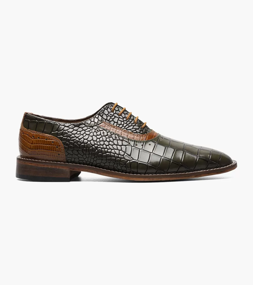 Chaussures Riccardi Stacy Adams en Cuir Souple Vert Olive Polyvalent