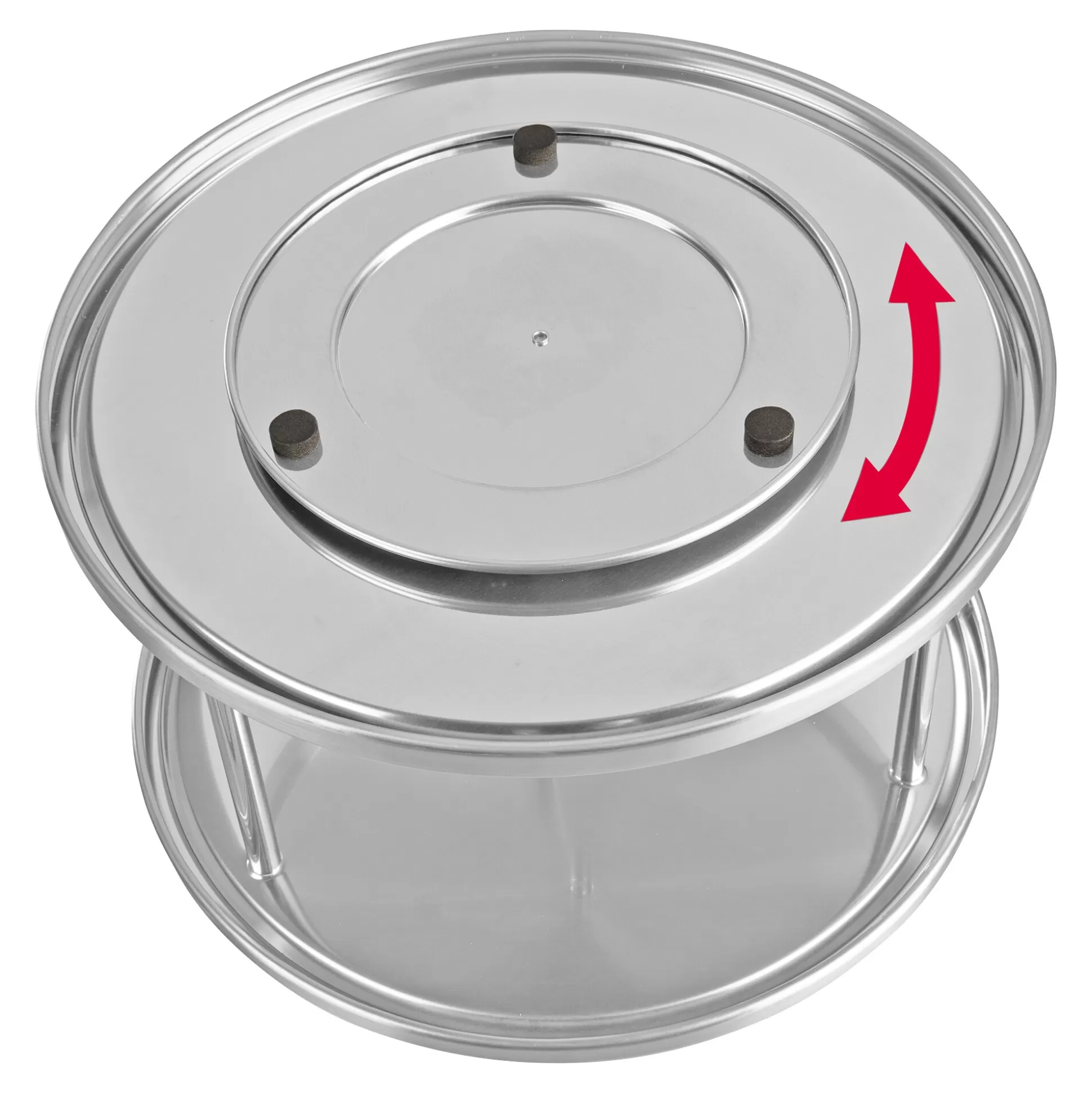 Élégant Support à Épices Double Étage en Inox - Rotation Fluide par Génialo