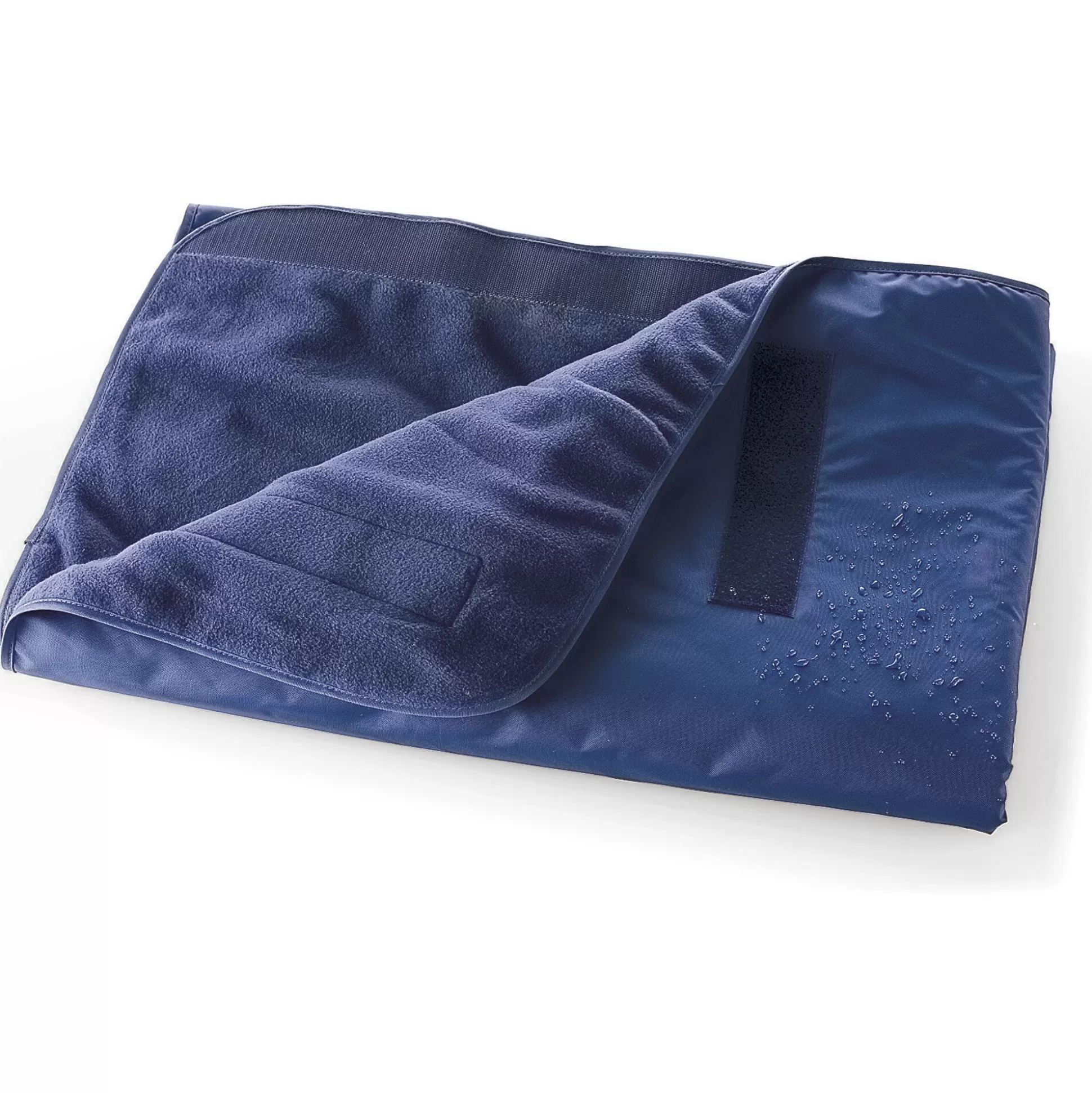 Pléd enveloppant chauffant pour fauteuil roulant - Confort hivernal Edelwäsche-Fischer - Doudou d'assise réversible en laine douce