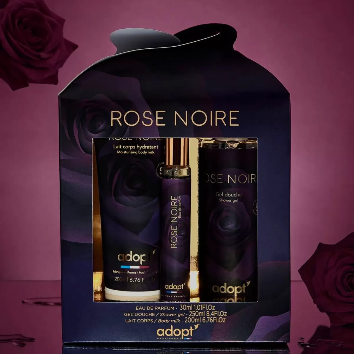 Élégance Captivante : Création Exquise Rose Noire aux Nuances Veloutées