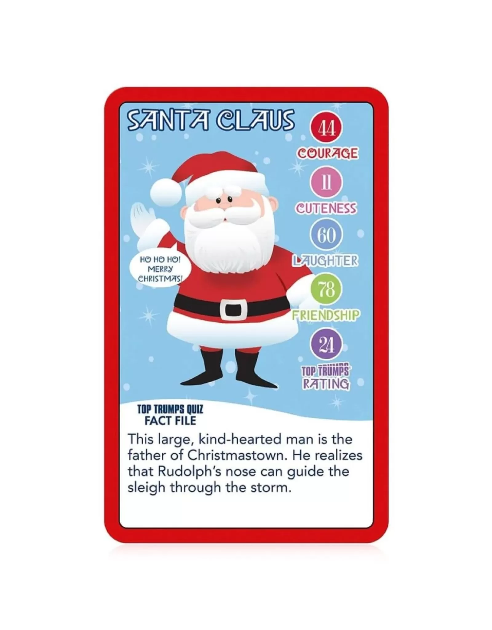 Jeu de Cartes Collector Top Trumps : L'Aventure Magique du Nez Rouge - Divertissement Familial pour les Fêtes
