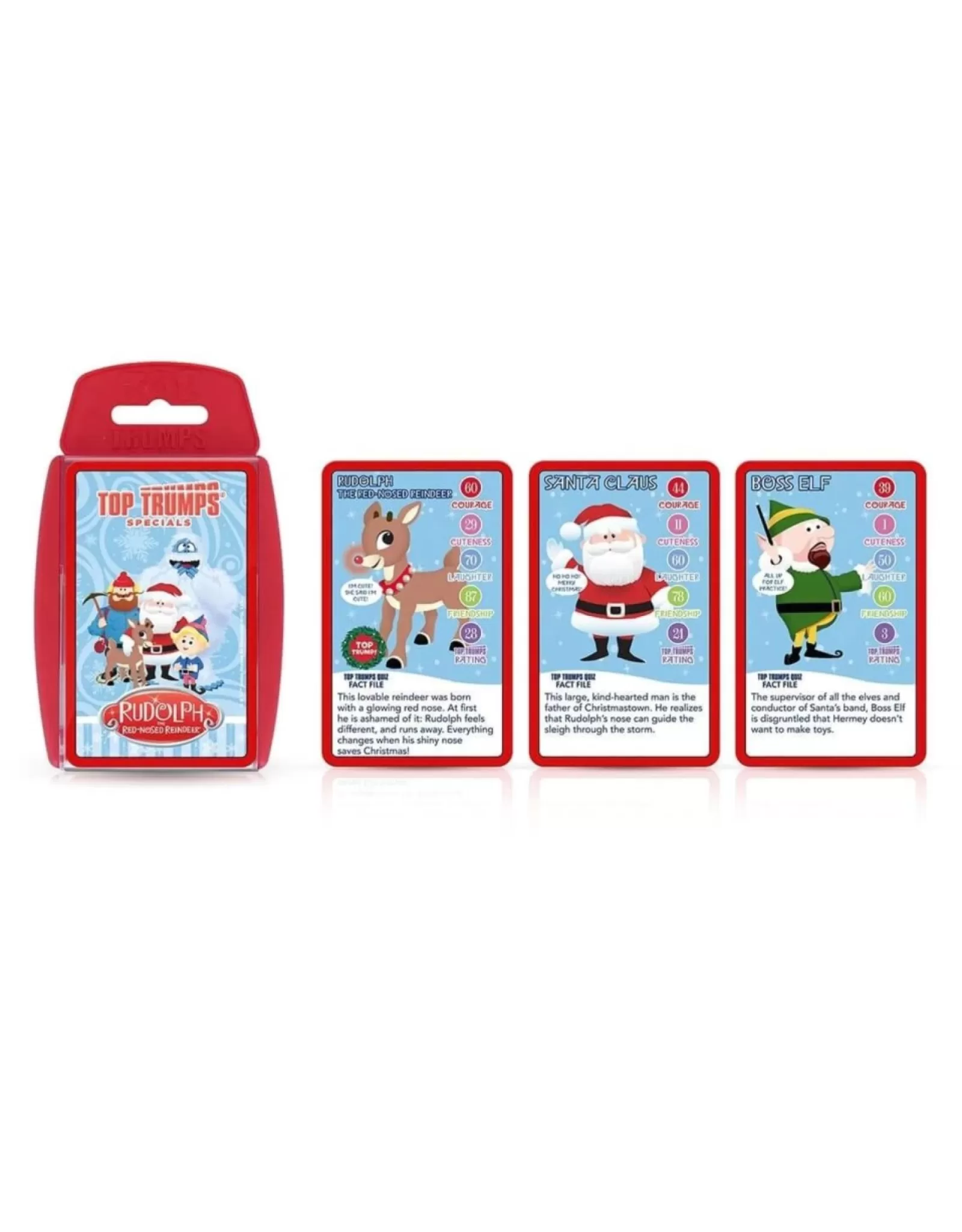 Jeu de Cartes Collector Top Trumps : L'Aventure Magique du Nez Rouge - Divertissement Familial pour les Fêtes