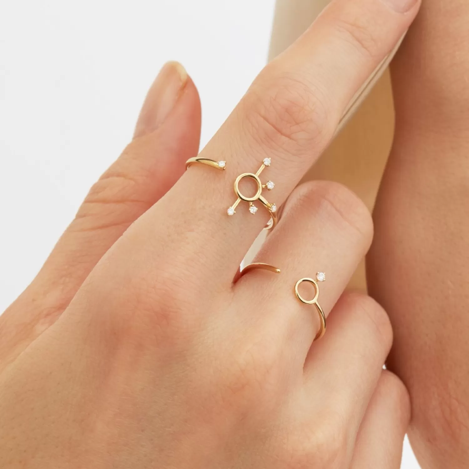 Bague Scintilla Epta en Or Jaune 18 Carats – Création Élégante Alkemistry Ruifier