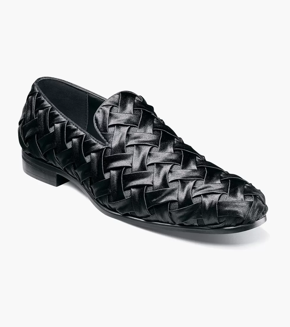 Stacy Adams - Modèle Savoir en Cuir Noir Intense, Chaussure Classique Élégante pour Homme