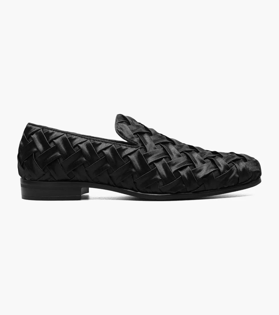 Stacy Adams - Modèle Savoir en Cuir Noir Intense, Chaussure Classique Élégante pour Homme