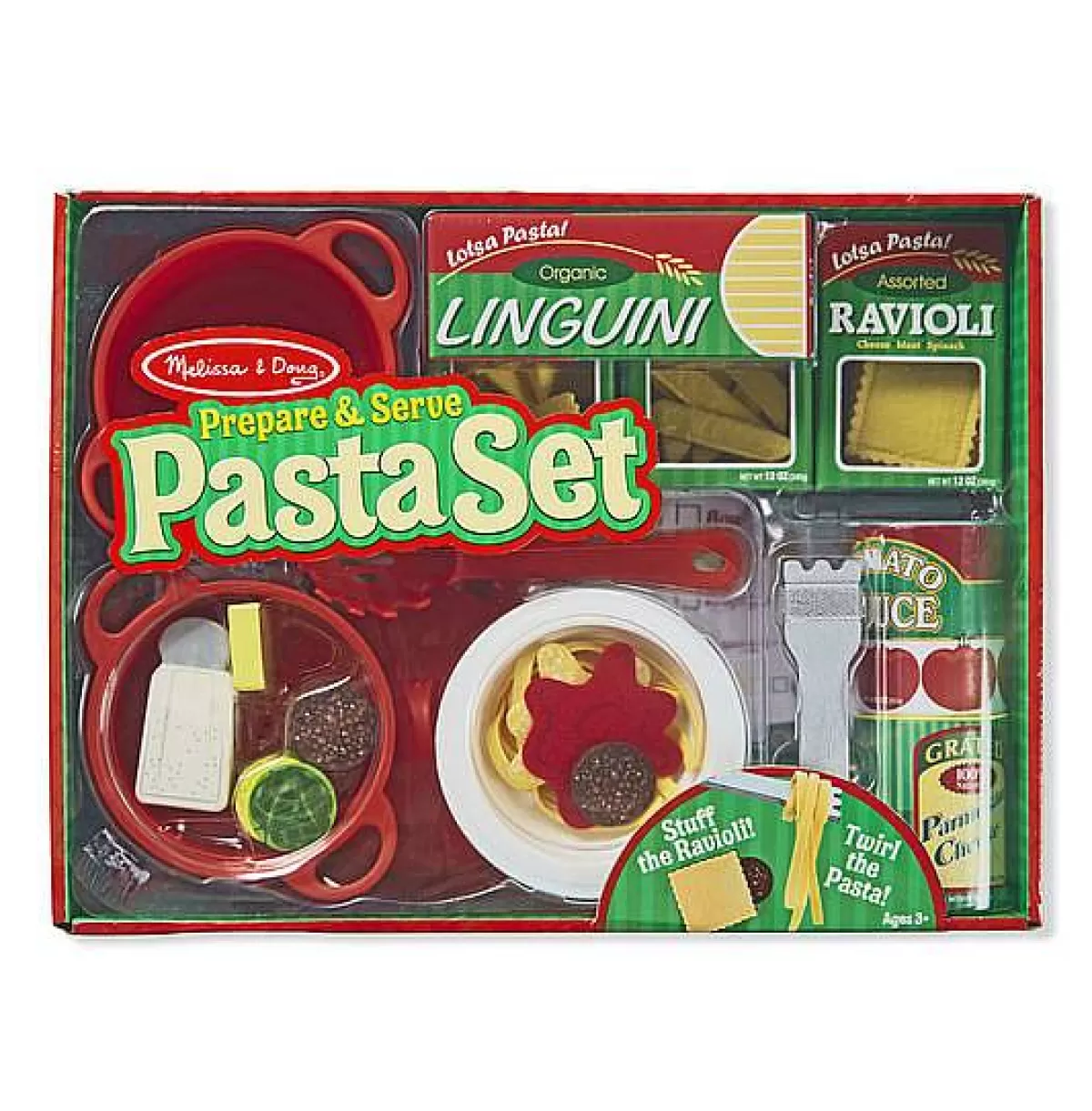 Melissa & Doug - Ensemble de cuisine ludique pour enfants : préparation et service des pâtes (version économique)