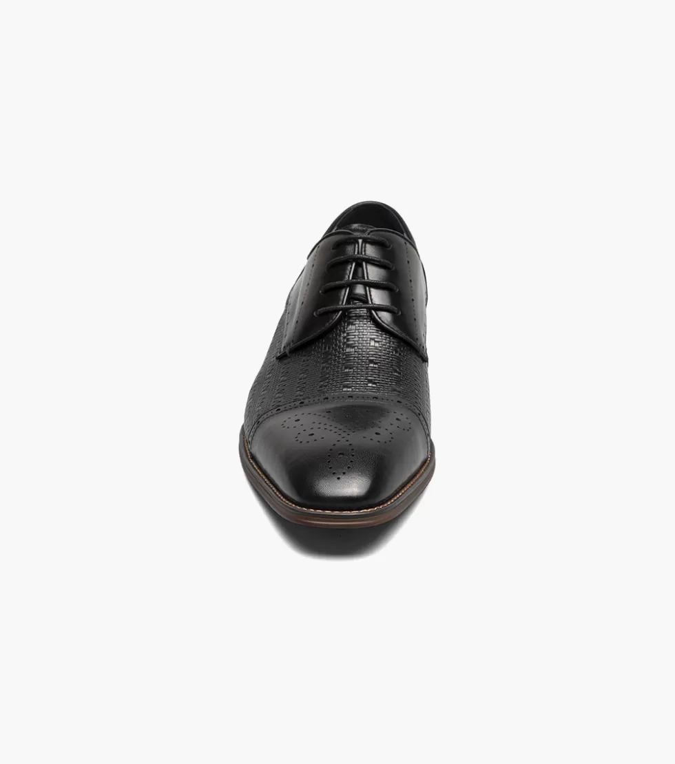 Chaussures élégantes Stacy Adams Silsbury - Modèle Noir Classique en Cuir Véritable (Disponible en Exclusivité Web)