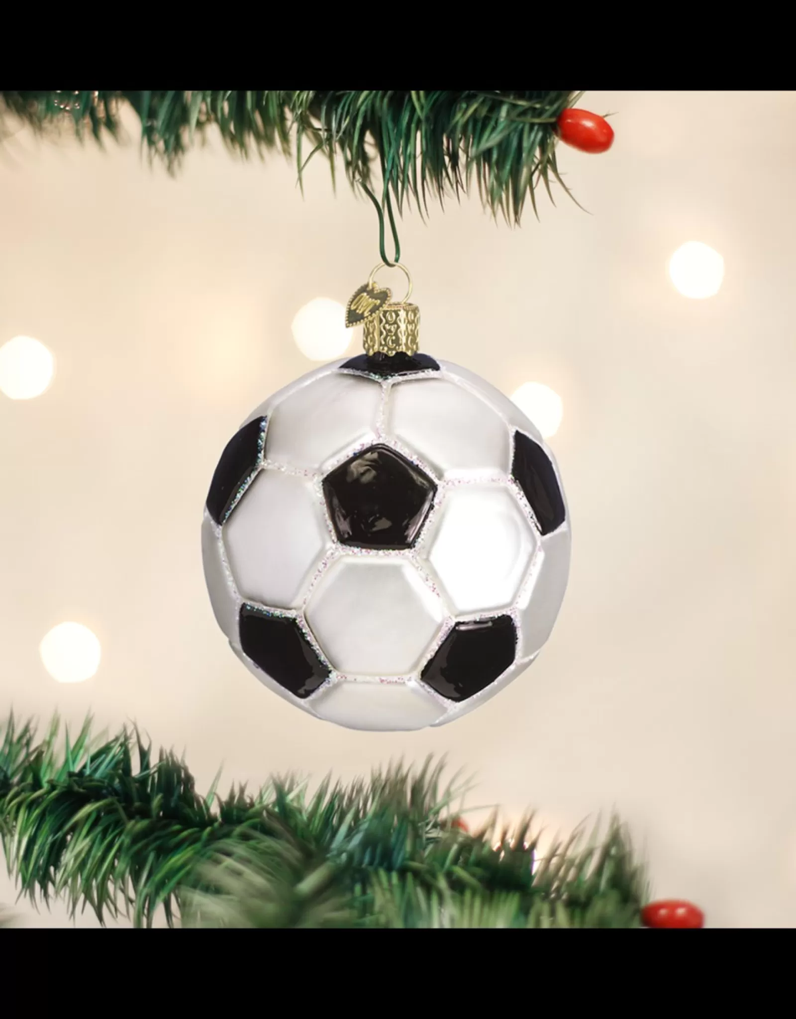 Décoration Vintage de Noël - Ballon de Football en Céramique pour Sapin (Cadeau Collector)